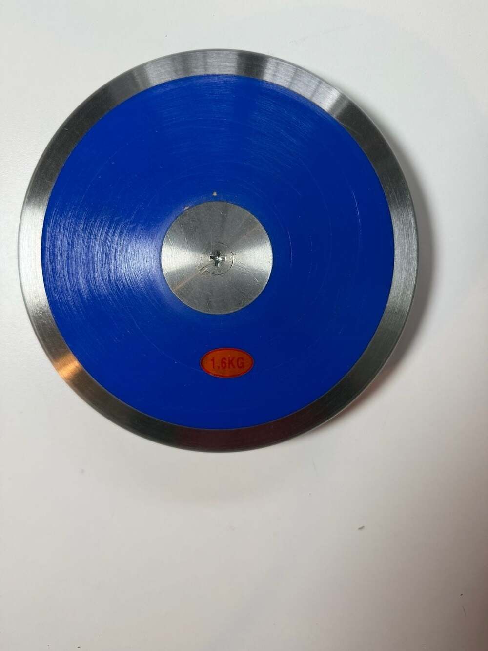 Sports Training Discus 1.6 Kg Blue Metal Track And Field